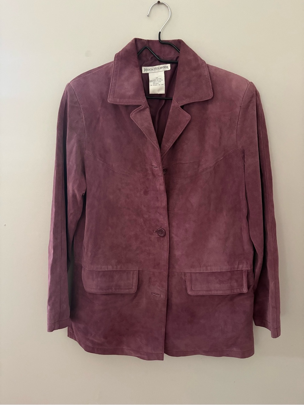 Jessica Holbrook Plum Suede Jacket